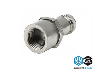 Bulkhead Fitting with Female 1/4G Silver Nickel series